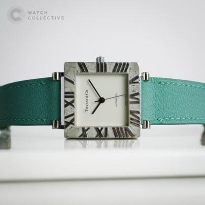 Tiffany & Co Sterling Silver Square Atlas 34mm automatic