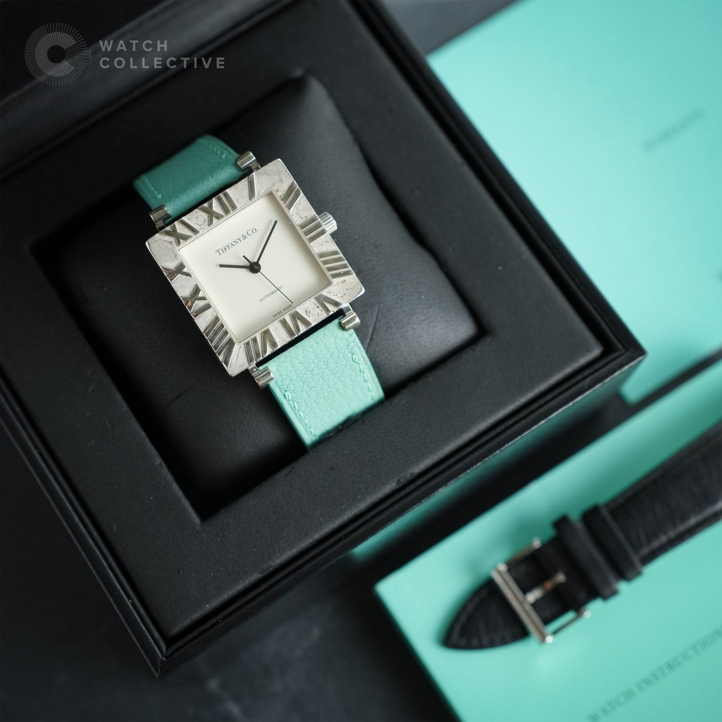Tiffany & Co Sterling Silver Square Atlas 34mm automatic