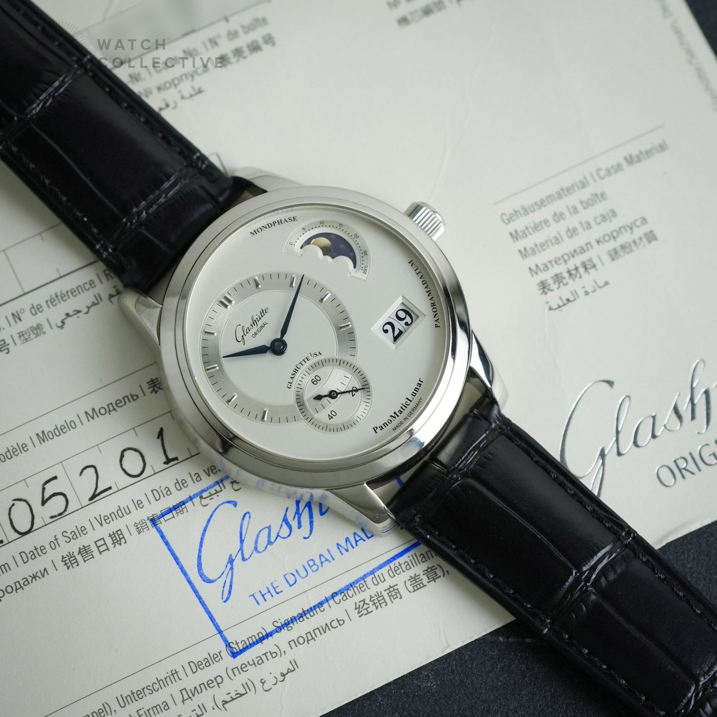 Glashutte Original PanoMaticLunar Stainless Steel 39.5mm automatic 1-90-02-02-02-04