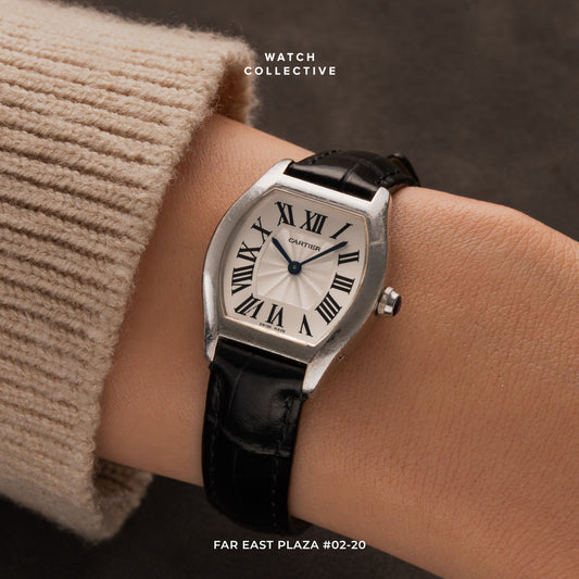 Cartier Mini Tortue 18k White Gold 24mm manual 3699