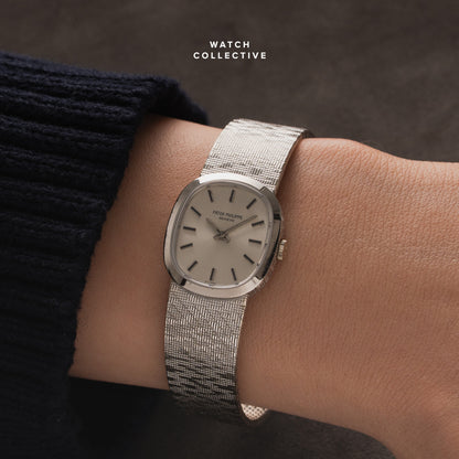 Patek Philippe Golden Ellipse 18k White Gold 20mm Manual 4132