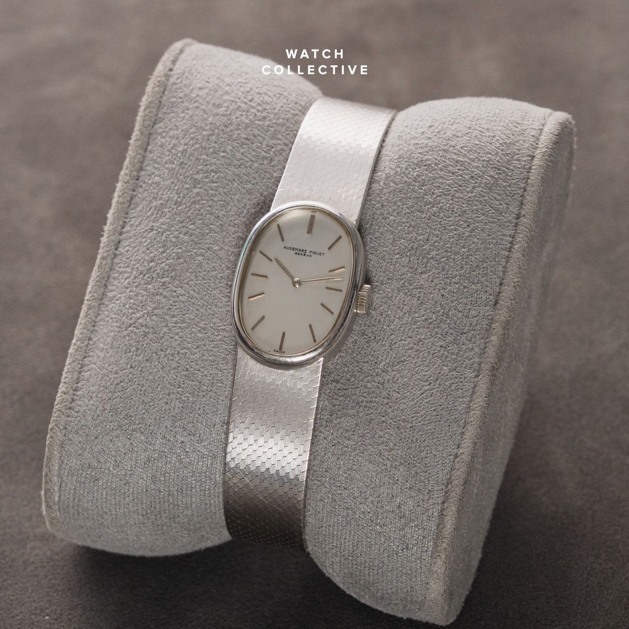 Audemars Piguet Ellipse White Dial 18k White Gold 22mm Manual