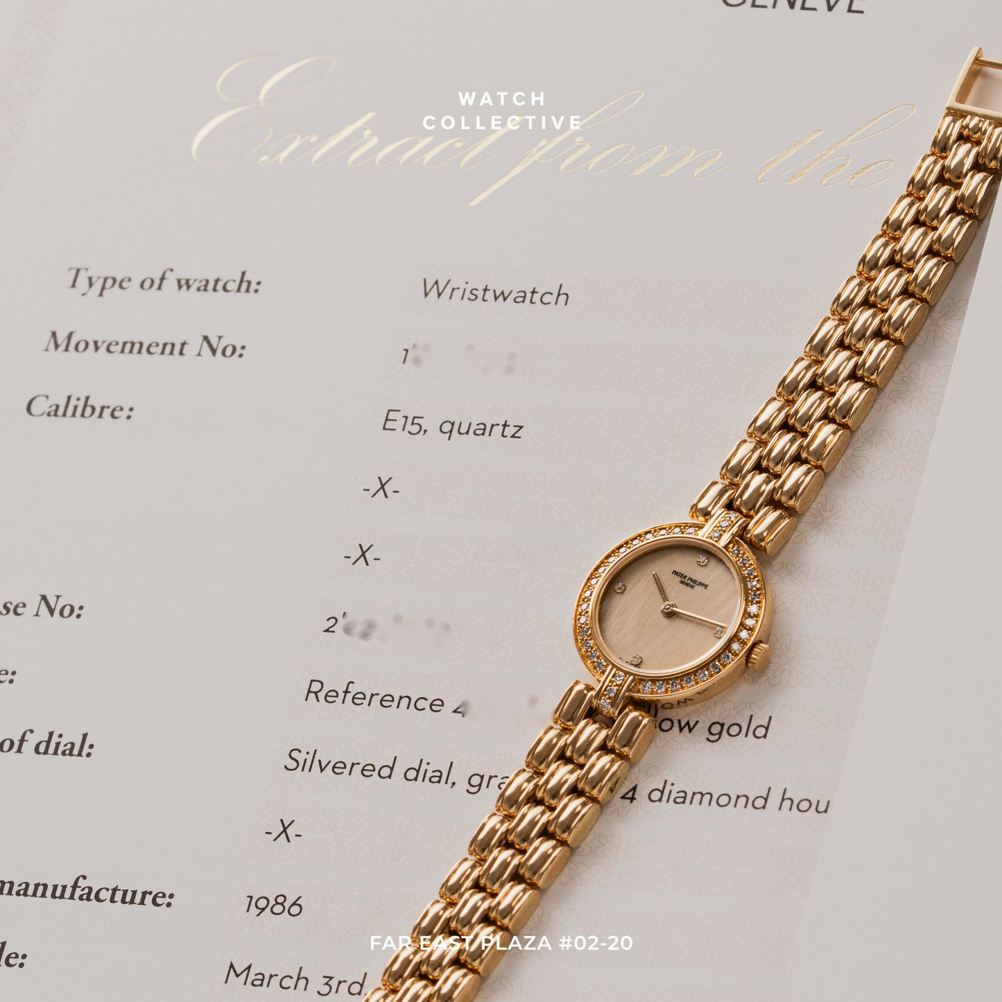 Patek Philippe Cocktail watch 18k Yellow gold bracelet 21.5mm quartz 4728/1