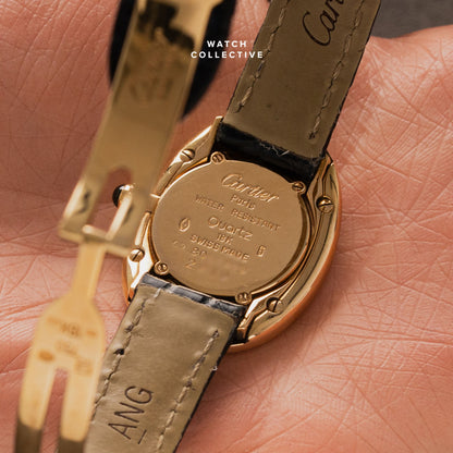 Cartier Baignoire 18k Yellow gold Aftermarket Diamond bezel 23mm quartz 8057925