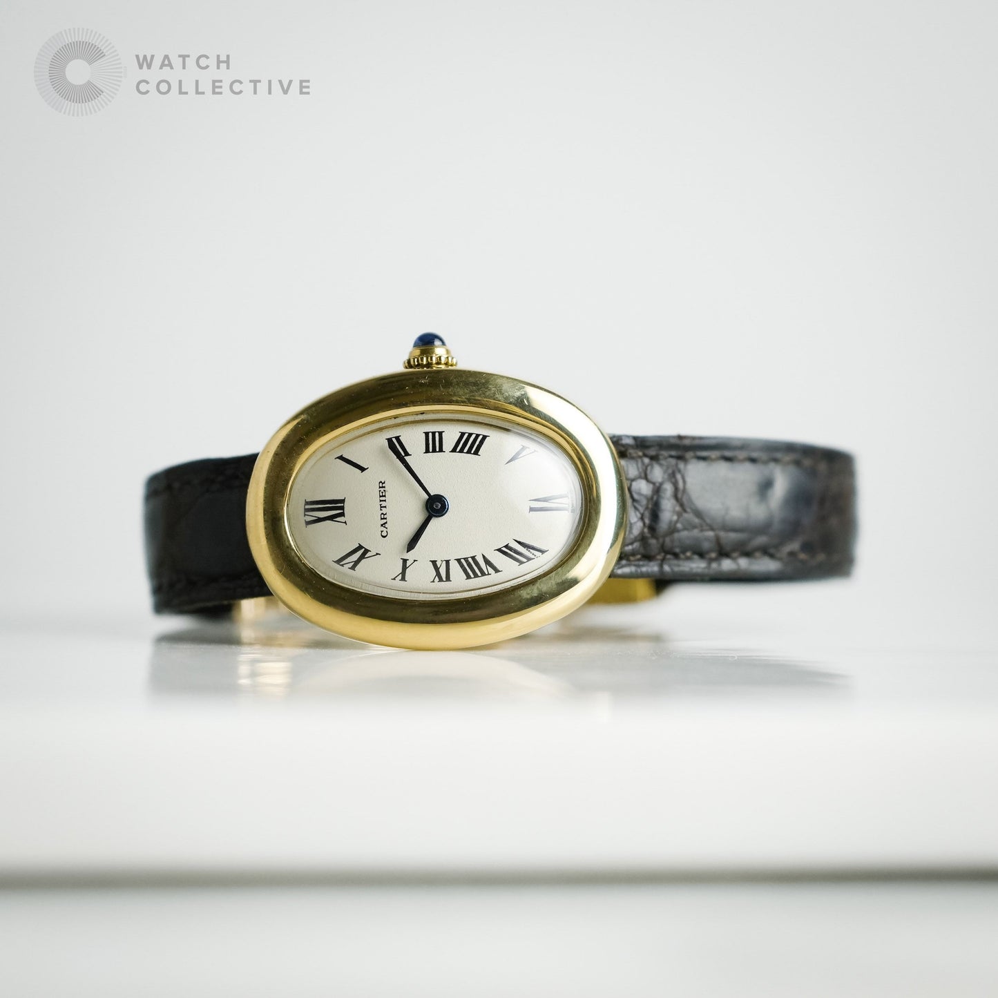 🤩With deployment clasp🔥 Cartier Baignoire 18k yellow gold 22mm quartz 1564
