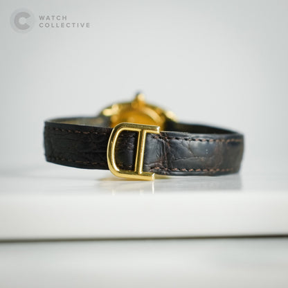 🤩With deployment clasp🔥 Cartier Baignoire 18k yellow gold 22mm quartz 1564