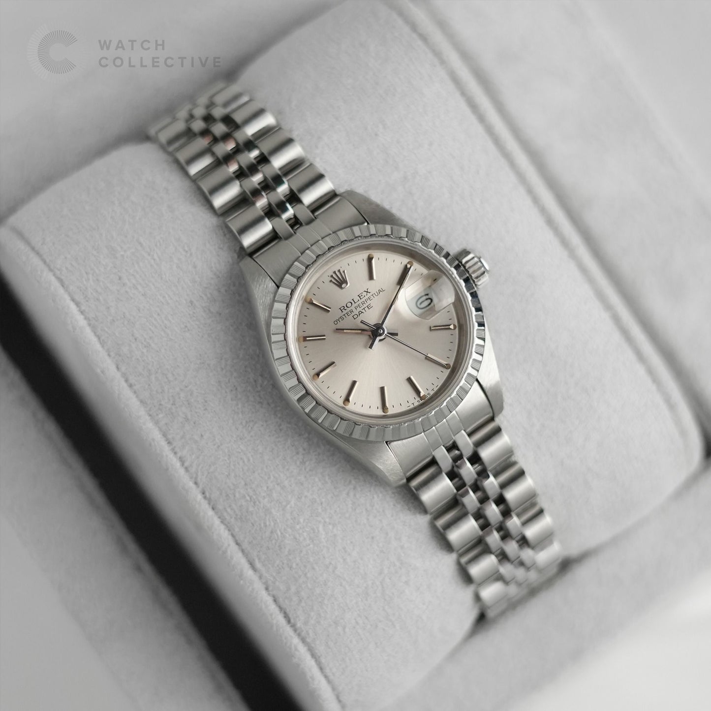 Rolex Oyster Perpetual Date 26 Silver Dial Jubilee 69240 | with Papers
