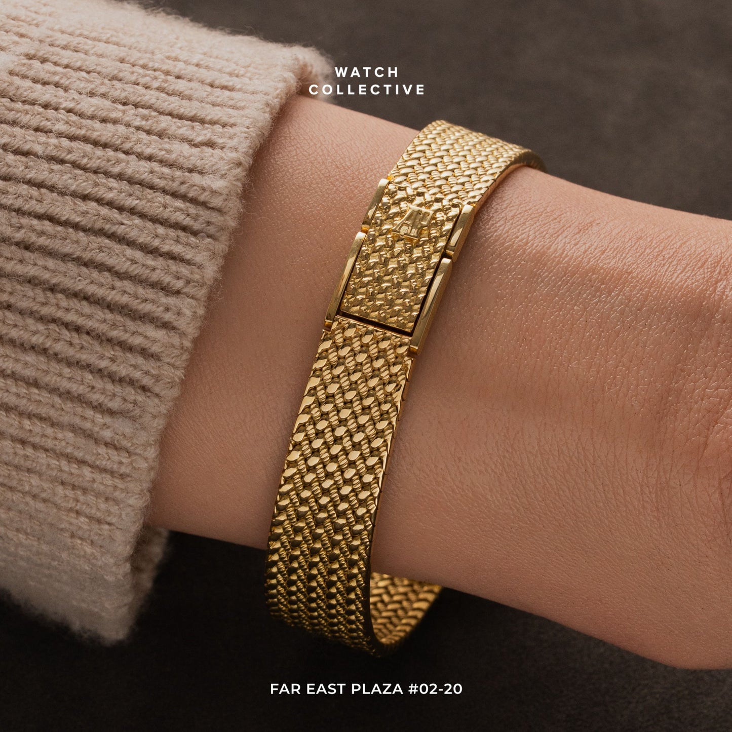 Audemars Piguet Vintage Braided bracelet 18k Yellow gold 21mm quartz